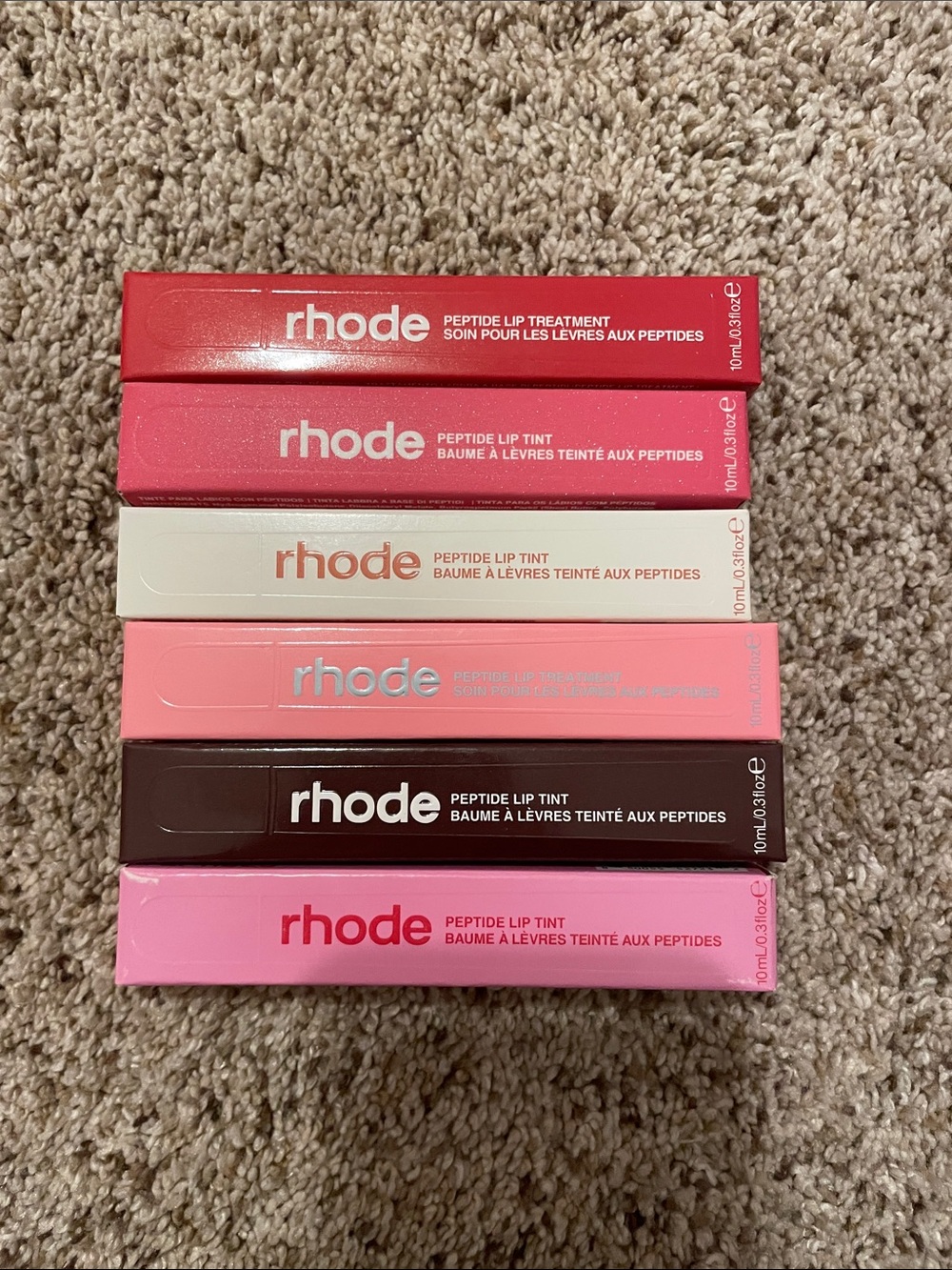 rhode Peptide Lip Tint Set - Pink, Red, Cream, Brown Shades